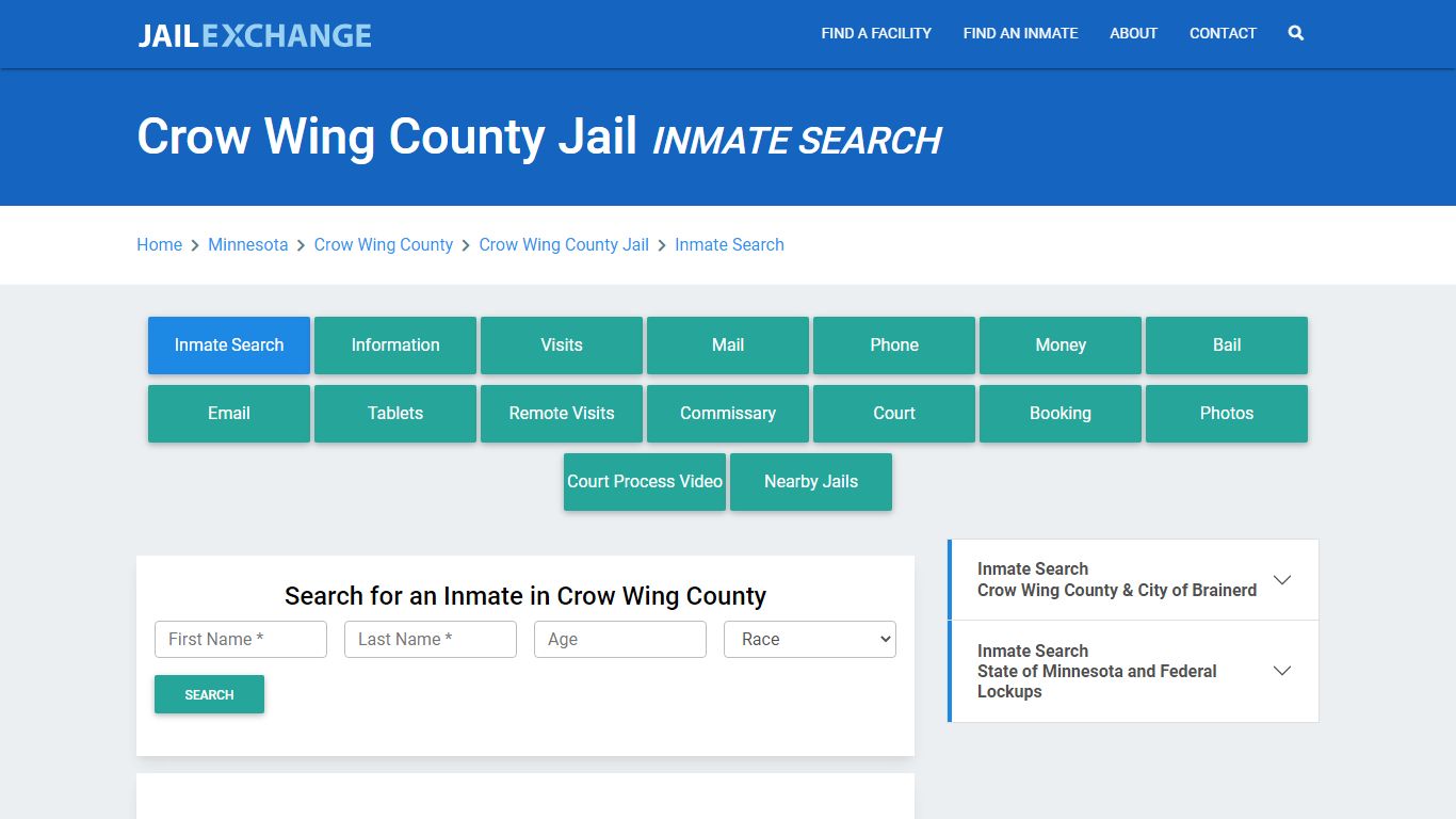 Crow Wing County Jail, MN Inmate Search: Roster & Mugshots