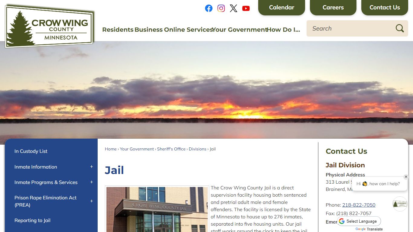 Jail | Crow Wing County, MN - Official Website